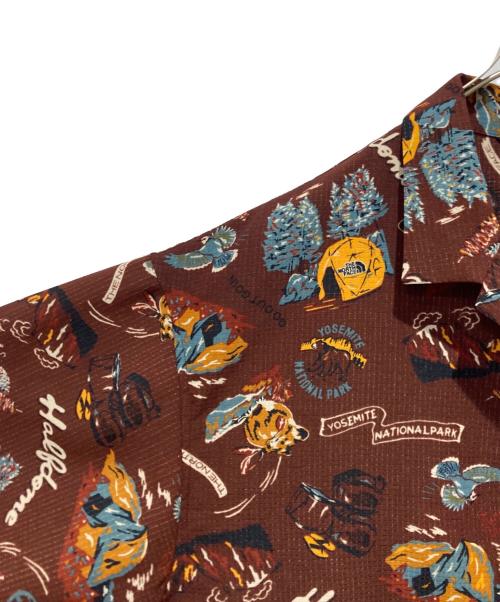 THE NORTH FACE（ザ ノース フェイス）THE NORTH FACE (ザ ノース フェイス) S/S ALOHA Vent SHIRT ブラウン サイズ:Ｌの古着・服飾アイテム