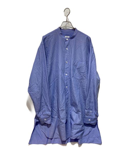 COMOLI（コモリ）COMOLI (コモリ) バンドカラーシャツ ブルー サイズ:Freeの古着・服飾アイテム