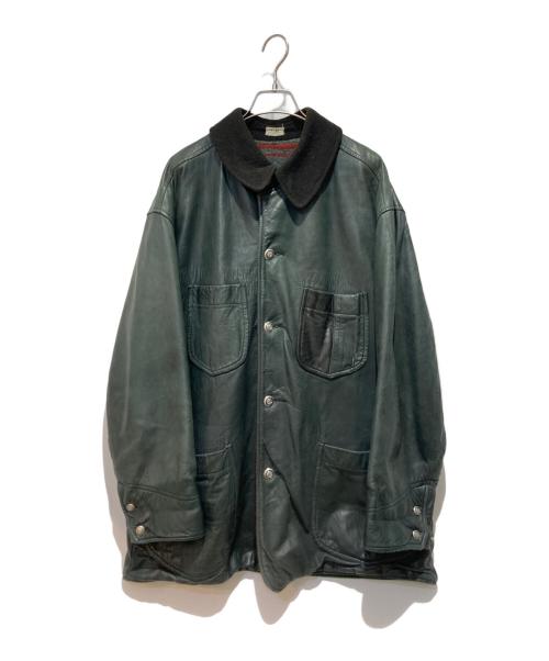 C.P COMPANY（シーピーカンパニー）C.P COMPANY (シーピーカンパニー) reversible leather jacket ブラック サイズ:50の古着・服飾アイテム