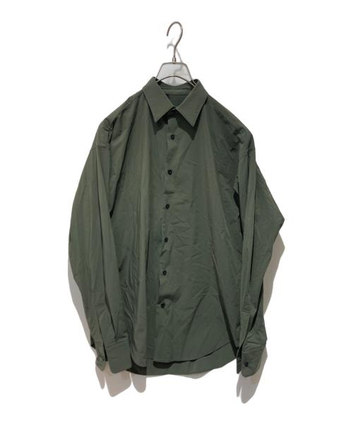 N.HOOLYWOOD（エヌ ハリウッド）N.HOOLYWOOD (エヌ ハリウッド) レギュラーカラーシャツ グリーン サイズ:36の古着・服飾アイテム