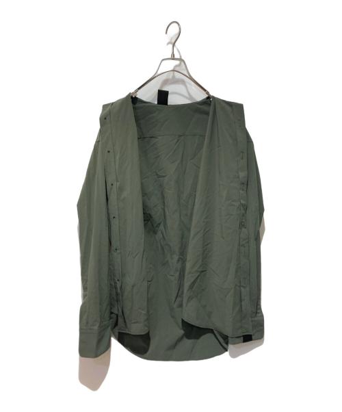 N.HOOLYWOOD（エヌ ハリウッド）N.HOOLYWOOD (エヌ ハリウッド) レギュラーカラーシャツ グリーン サイズ:36の古着・服飾アイテム