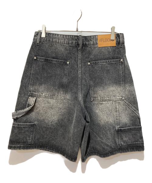 FLOOR 914（ー）FLOOR 914 (ー) ダブルニーデニムショーツ ブラック サイズ:W28の古着・服飾アイテム