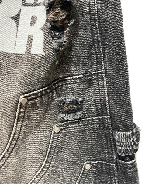 FLOOR 914（ー）FLOOR 914 (ー) ダブルニーデニムショーツ ブラック サイズ:W28の古着・服飾アイテム