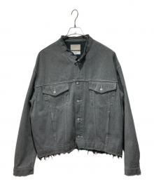 YOKE×Graphpaper（ヨーク×グラフペーパー）の古着「24AW CUT-OFF DENIM TRUCKER JACKET」｜グレー
