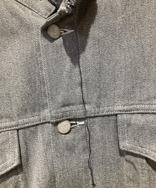 YOKE（ヨーク）YOKE (ヨーク) Graphpaper (グラフペーパー) 24AW CUT-OFF DENIM TRUCKER JACKET グレー サイズ:2の古着・服飾アイテム