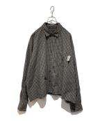 BEAMS×SSZビームス×エスエスズィー）の古着「CUT CHECK SHIRT」｜ブラック