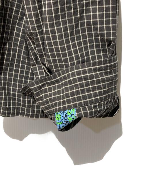 BEAMS（ビームス）BEAMS (ビームス) SSZ (エスエスズィー) CUT CHECK SHIRT ブラック サイズ:XLの古着・服飾アイテム