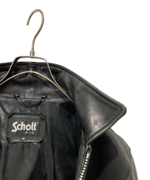 Schott（ショット）Schott (ショット) シングルブレストライダースジャケット ブラック サイズ:Mの古着・服飾アイテム