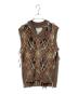 MM6 Maison Margiela（エムエムシックスメゾンマルジェラ）の古着「WOOL CUT OUT VEST」｜ブラウン