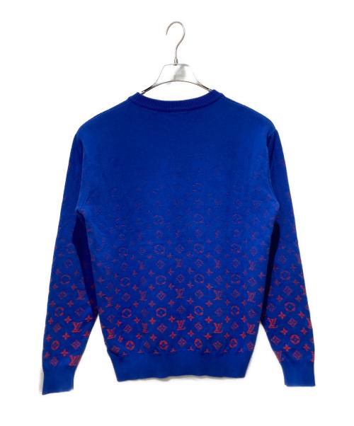 LOUIS VUITTON（ルイ ヴィトン）LOUIS VUITTON (ルイ ヴィトン) グラディエント モノグラムニット ブルー サイズ:ＸＳの古着・服飾アイテム