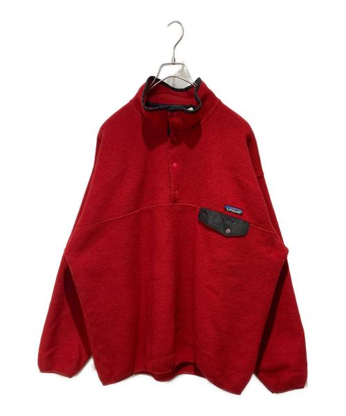 Patagonia（パタゴニア）Patagonia (パタゴニア) 90s Synchilla Snap-T Pullover レッド×ブラック サイズ:XLの古着・服飾アイテム