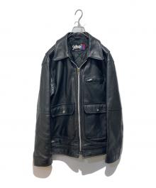 Schott（ショット）の古着「ポリスマンレザージャケット」｜ブラック
