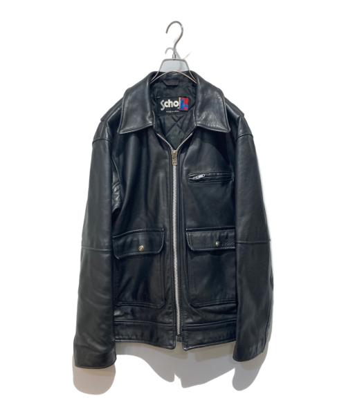 Schott（ショット）Schott (ショット) ポリスマンレザージャケット ブラック サイズ:38の古着・服飾アイテム