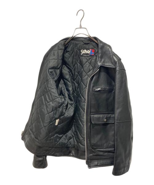 Schott（ショット）Schott (ショット) ポリスマンレザージャケット ブラック サイズ:38の古着・服飾アイテム