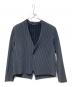 ISSEY MIYAKE HOMME PLISSE（イッセイミヤケ オムプリッセ）の古着「プリーツノーカラージャケット」｜グレー