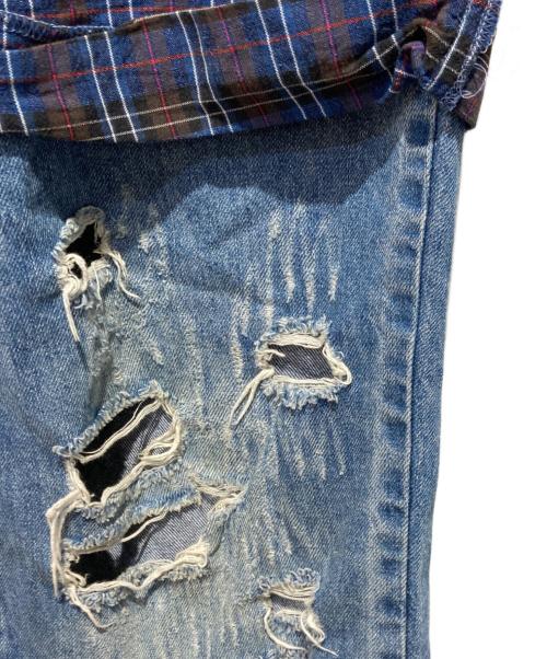 DOLCE & GABBANA（ドルチェ＆ガッバーナ）DOLCE & GABBANA (ドルチェ＆ガッバーナ) ショーツレイヤードデニム ブルー×イエロー サイズ:40の古着・服飾アイテム