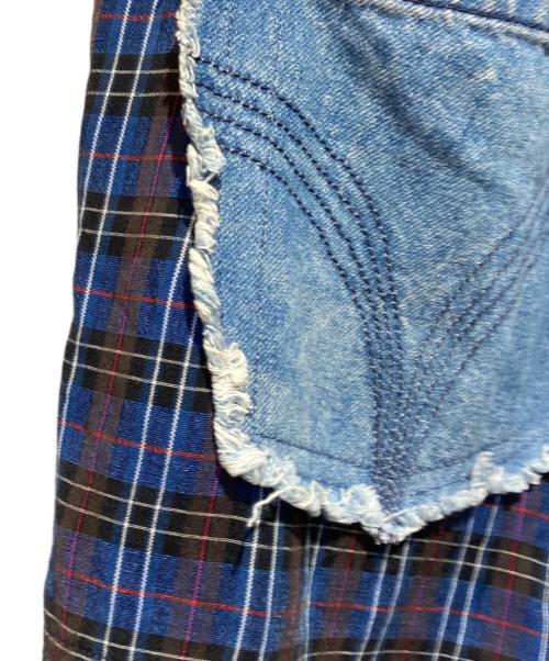 DOLCE & GABBANA（ドルチェ＆ガッバーナ）DOLCE & GABBANA (ドルチェ＆ガッバーナ) ショーツレイヤードデニム ブルー×イエロー サイズ:40の古着・服飾アイテム