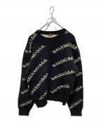 BALENCIAGAバレンシアガ）の古着「ロゴニットセーター」｜ブラック