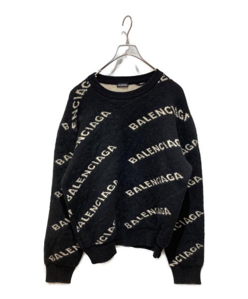 BALENCIAGA（バレンシアガ）BALENCIAGA (バレンシアガ) ロゴニットセーター ブラック サイズ:XXLの古着・服飾アイテム