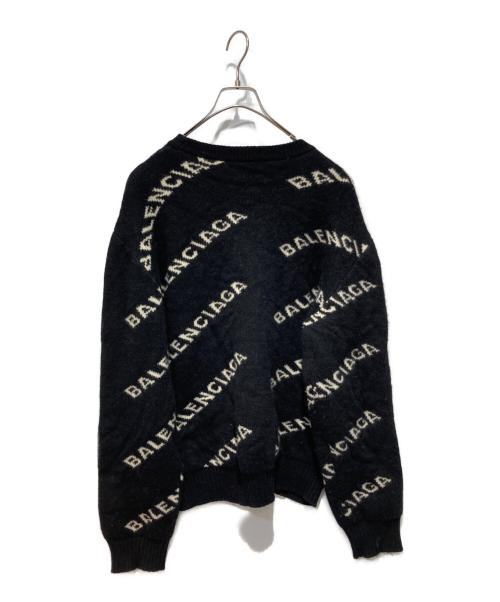 BALENCIAGA（バレンシアガ）BALENCIAGA (バレンシアガ) ロゴニットセーター ブラック サイズ:XXLの古着・服飾アイテム
