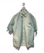 AURALEEオーラリー）の古着「WASHED FINX GRADATION DYED SHIRTS」｜グリーン