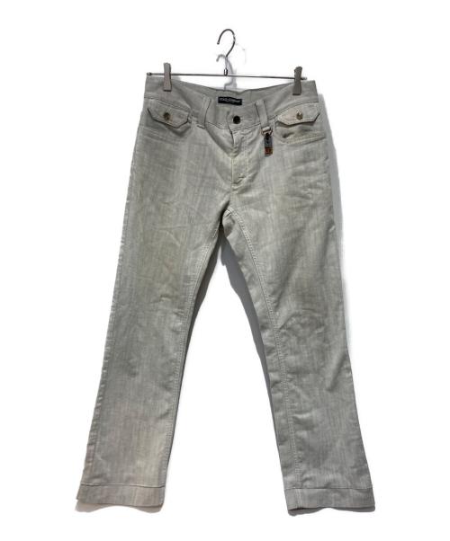 DOLCE & GABBANA（ドルチェ＆ガッバーナ）DOLCE & GABBANA (ドルチェ＆ガッバーナ) デニムパンツ アイボリー サイズ:46の古着・服飾アイテム