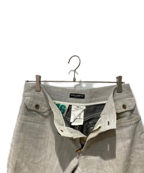 DOLCE & GABBANA（ドルチェ＆ガッバーナ）DOLCE & GABBANA (ドルチェ＆ガッバーナ) デニムパンツ アイボリー サイズ:46の古着・服飾アイテム