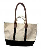 HENDER SCHEMEエンダースキーマ）の古着「Campus Suede Handle Tote M」｜アイボリー×ブラック