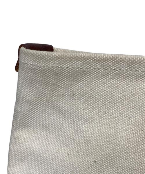 HENDER SCHEME（エンダースキーマ）Hender Scheme (エンダースキーマ) Campus Suede Handle Tote M アイボリー×ブラックの古着・服飾アイテム