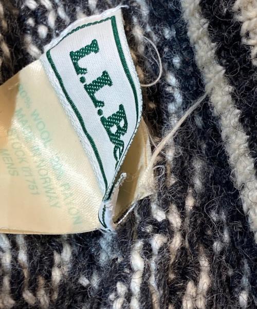L.L.Bean（エルエルビーン）L.L.Bean (エルエルビーン) 80s バーズアイニット アイボリー×グレー サイズ:Ｌの古着・服飾アイテム