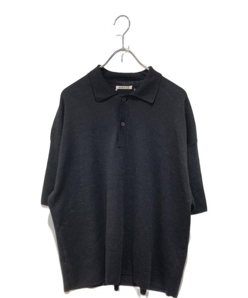 AURALEE（オーラリー）AURALEE (オーラリー) Washable Wool Rib Knit Big Polo ブラック サイズ: 4の古着・服飾アイテム