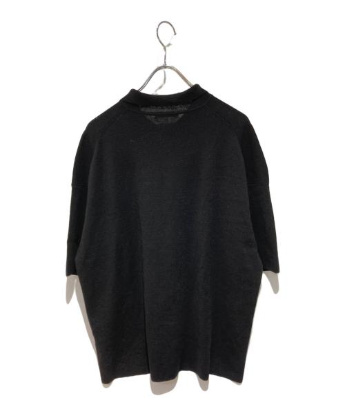 AURALEE（オーラリー）AURALEE (オーラリー) Washable Wool Rib Knit Big Polo ブラック サイズ: 4の古着・服飾アイテム