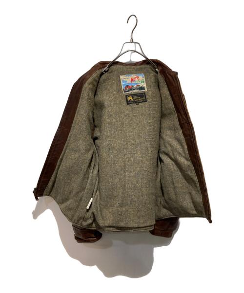 Aero LEATHER（エアロレザー）Aero LEATHER (エアロレザー) ハーフベルテッドジャケット ブラウン サイズ:42の古着・服飾アイテム