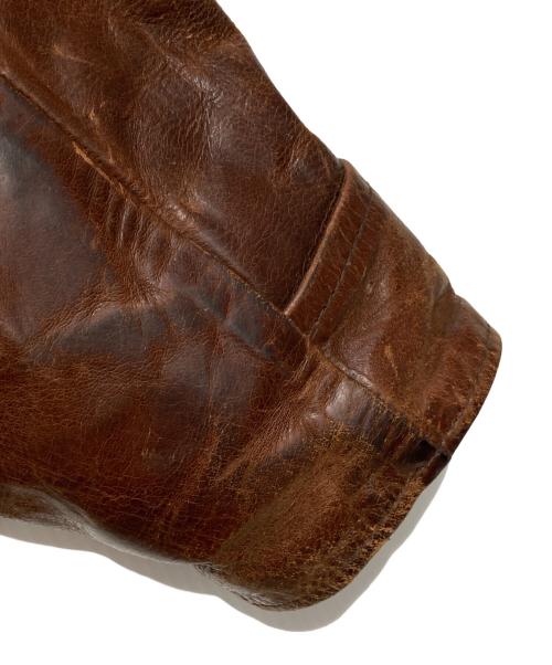 Aero LEATHER（エアロレザー）Aero LEATHER (エアロレザー) ハーフベルテッドジャケット ブラウン サイズ:42の古着・服飾アイテム