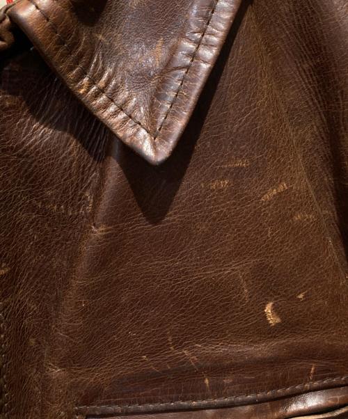 Aero LEATHER（エアロレザー）Aero LEATHER (エアロレザー) ハーフベルテッドジャケット ブラウン サイズ:42の古着・服飾アイテム