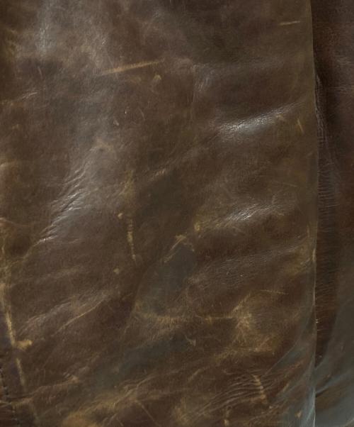 Aero LEATHER（エアロレザー）Aero LEATHER (エアロレザー) ハーフベルテッドジャケット ブラウン サイズ:42の古着・服飾アイテム