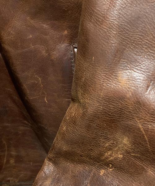 Aero LEATHER（エアロレザー）Aero LEATHER (エアロレザー) ハーフベルテッドジャケット ブラウン サイズ:42の古着・服飾アイテム