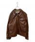 Aero LEATHER（エアロレザー）の古着「ハーフベルテッドジャケット」｜ブラウン