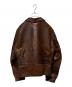 Aero LEATHER (エアロレザー) ハーフベルテッドジャケット ブラウン サイズ:42：18000円