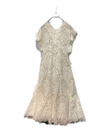 Ameri VINTAGE（アメリヴィンテージ）の古着「MEDI 2WAY FLARE CHEMICAL LACE DRESS」｜アイボリー