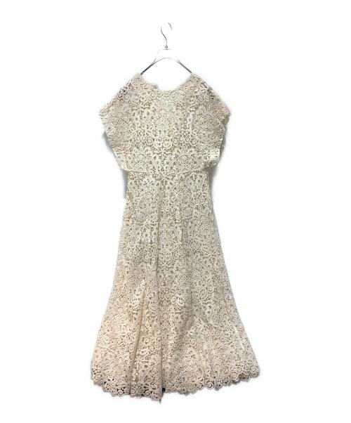 Ameri VINTAGE（アメリヴィンテージ）Ameri VINTAGE (アメリヴィンテージ) MEDI 2WAY FLARE CHEMICAL LACE DRESS アイボリー サイズ:Ｓの古着・服飾アイテム