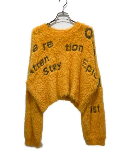 MAISON SPECIAL（メゾンスペシャル）MAISON SPECIAL (メゾンスペシャル) Shaggy Logo Knit Tops オレンジ サイズ:size freeの古着・服飾アイテム