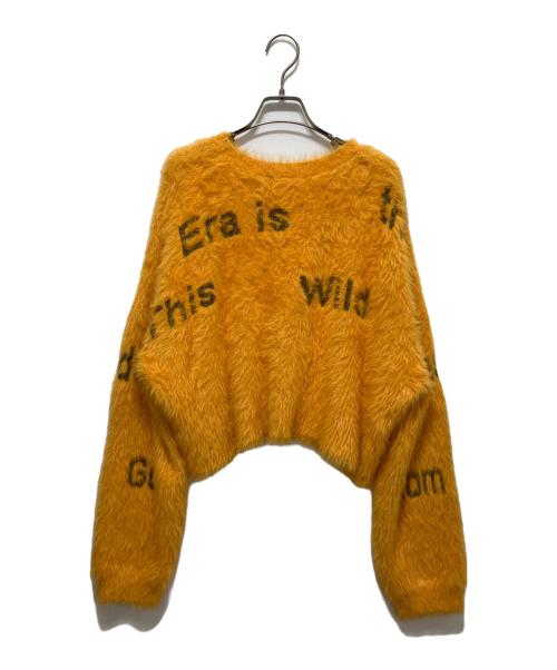 MAISON SPECIAL（メゾンスペシャル）MAISON SPECIAL (メゾンスペシャル) Shaggy Logo Knit Tops オレンジ サイズ:size freeの古着・服飾アイテム