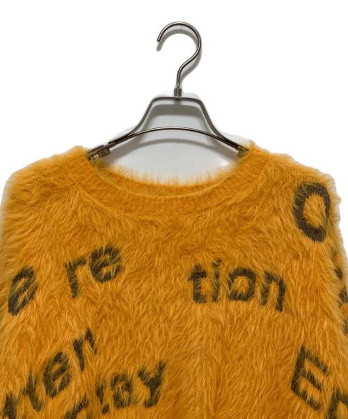 MAISON SPECIAL（メゾンスペシャル）MAISON SPECIAL (メゾンスペシャル) Shaggy Logo Knit Tops オレンジ サイズ:size freeの古着・服飾アイテム