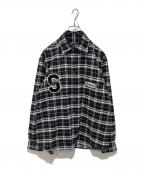 Hysteric Glamour×WIND AND SEAヒステリックグラマー×ウィンダンシー）の古着「チェックシャツ」｜ブラック