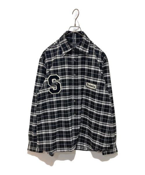 Hysteric Glamour（ヒステリックグラマー）Hysteric Glamour (ヒステリックグラマー) WIND AND SEA (ウィンダンシー) チェックシャツ ブラック サイズ:Mの古着・服飾アイテム