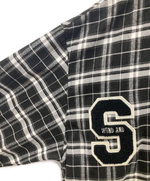 Hysteric Glamour（ヒステリックグラマー）Hysteric Glamour (ヒステリックグラマー) WIND AND SEA (ウィンダンシー) チェックシャツ ブラック サイズ:Mの古着・服飾アイテム