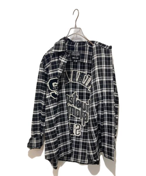 Hysteric Glamour（ヒステリックグラマー）Hysteric Glamour (ヒステリックグラマー) WIND AND SEA (ウィンダンシー) チェックシャツ ブラック サイズ:Mの古着・服飾アイテム