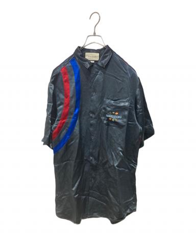 中古・古着通販】GUCCI (グッチ) ボーリングシャツ グリーン サイズ:46