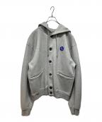 ADER errorアーダーエラー）の古着「スカルプチャーロゴフーディージャケット」｜グレー